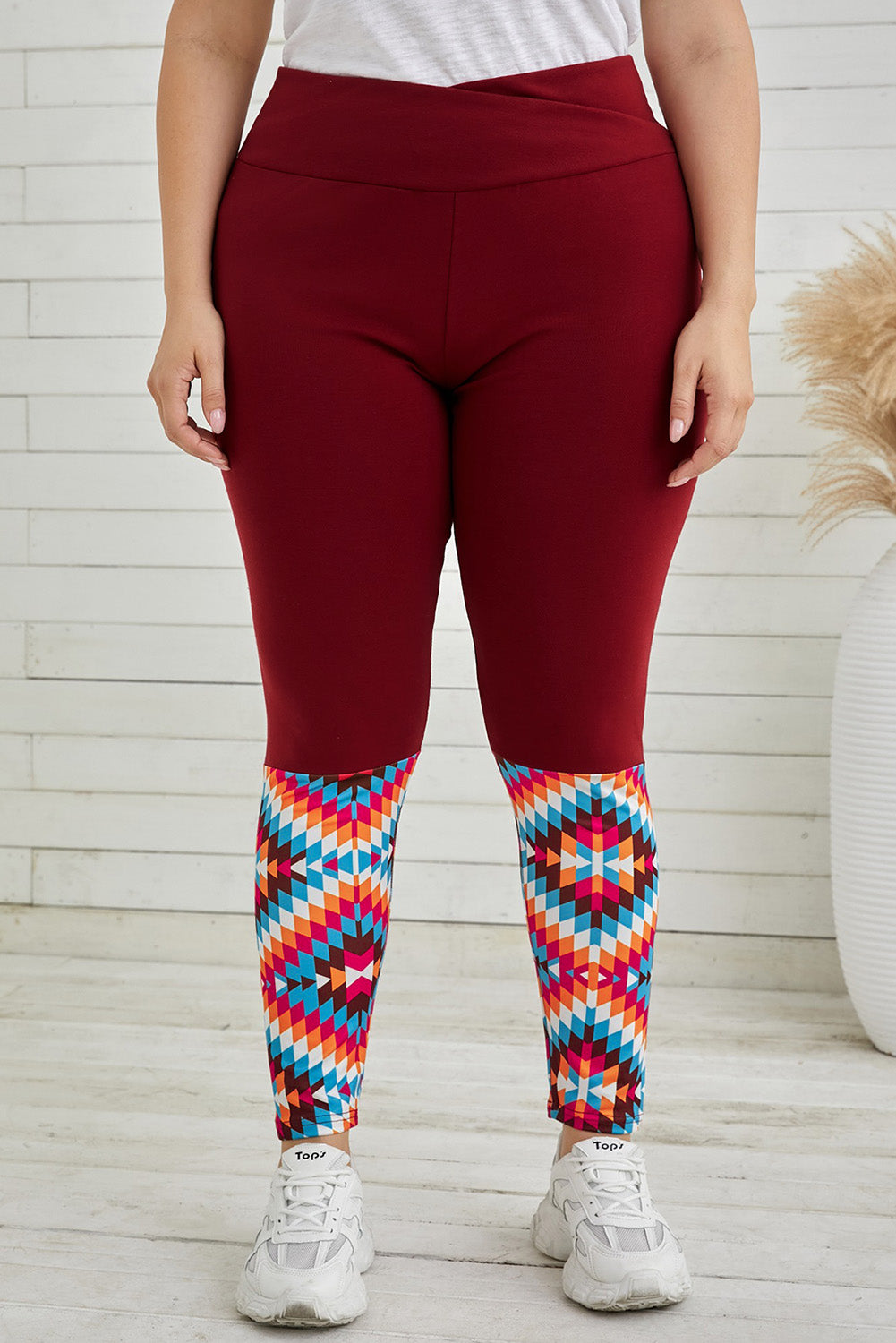 Kaleidoscope Curves Geometric Leggings