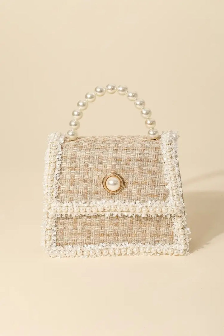 Theia's Treasure Handwoven Pearl Accented Handbag