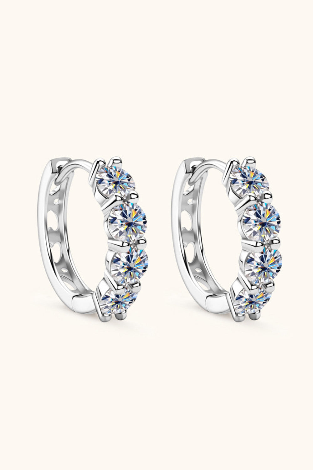 Selene's Embrace 2.4 Carat Moissanite Huggie Earrings