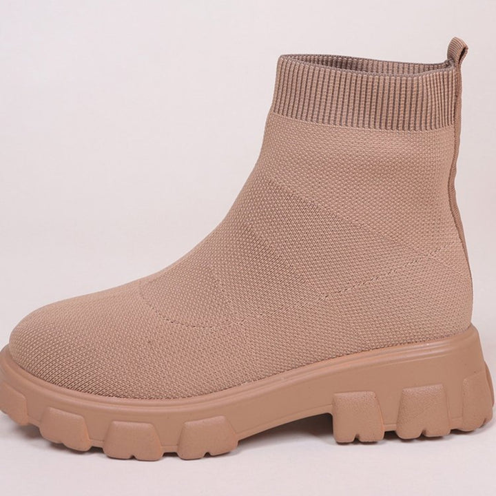 Maia's Mirage: Breathable Mesh Platform Booties