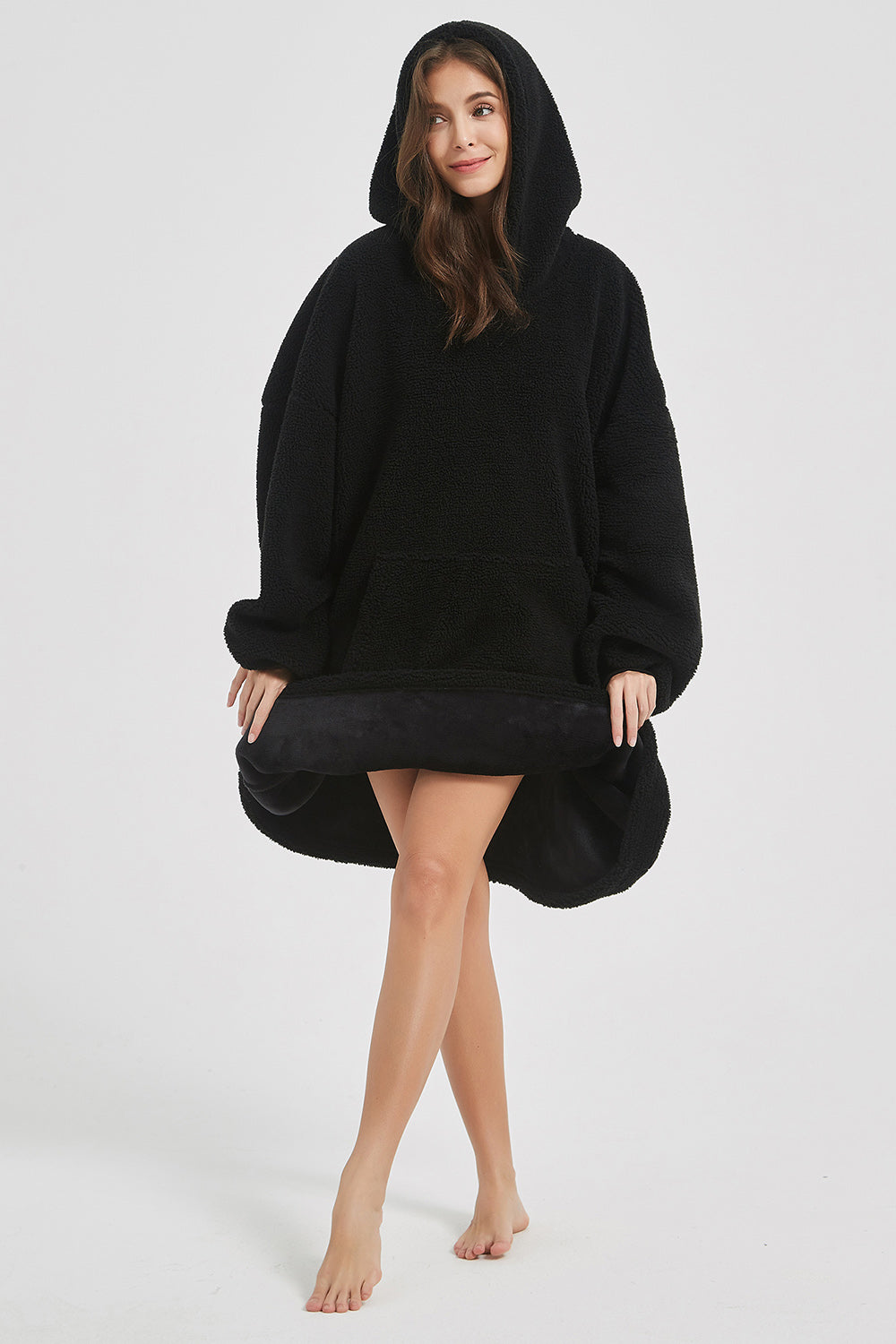 Cozy Cloud Oversized Fuzzy Lounge Dress