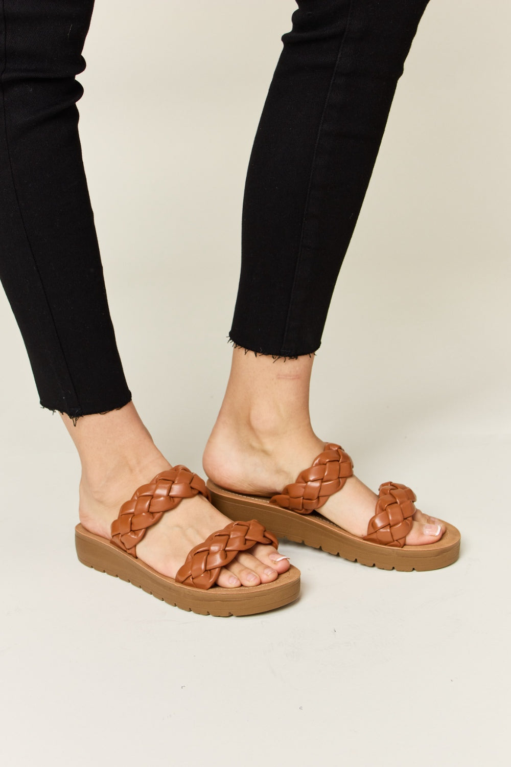 Aphrodite's Indulgent Braided Flat Sandals