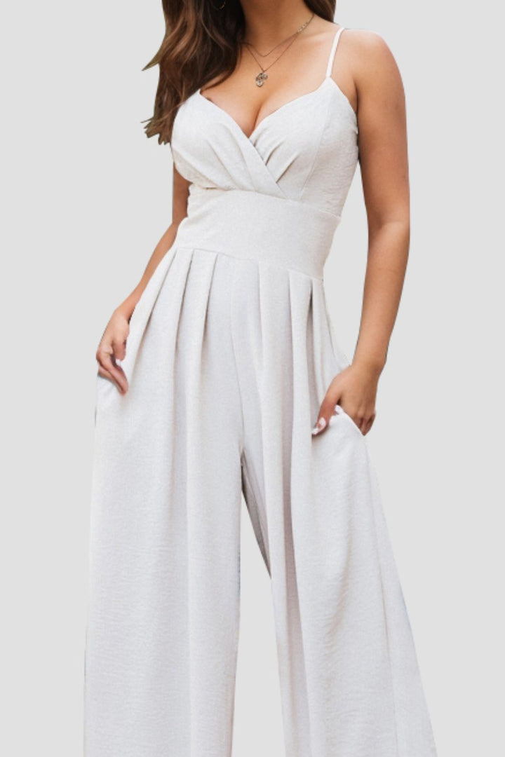 Asteria Skye Spaghetti Strap Wide Leg Jumpsuit