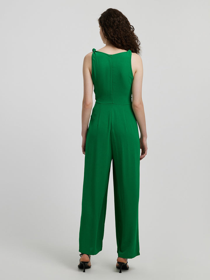 Effortless Chic: Knot Detail Sleeveless Jumpsuit