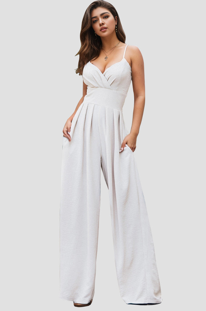 Asteria Skye Spaghetti Strap Wide Leg Jumpsuit